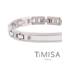 TiMISA 《純粹品味晶鑽版細版》純鈦鍺手鍊2 色  - 比價