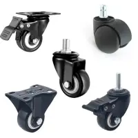 【ROYAL LIFE 皇室 】超靜音萬向旋轉活動輪-活動款8入組 萬向輪 靜音輪 耐重帶煞車 替換輪 電腦椅輪  - 比價