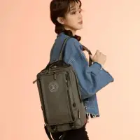 【金安德森】極限機能 3Way防潑水多層收納正方後背包 灰綠  - 比價