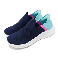 Skechers 休閒鞋 Ultra Flex 3 Slip-Ins 瞬穿科技 童鞋 中童 大童 女鞋 深藍 套入式 健走 303800LNVTQ - 比價